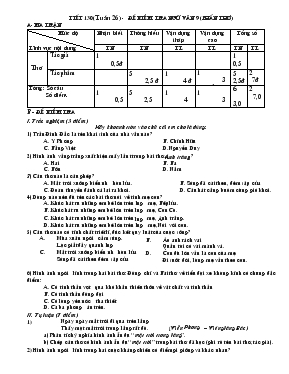 Tiết 130 (tuần 26) - Đề kiểm tra Ngữ văn 9 (phần thơ)